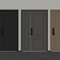 Modern Security Doors In Different Colors With Digital Lock Systems And Panel Designs 3d model