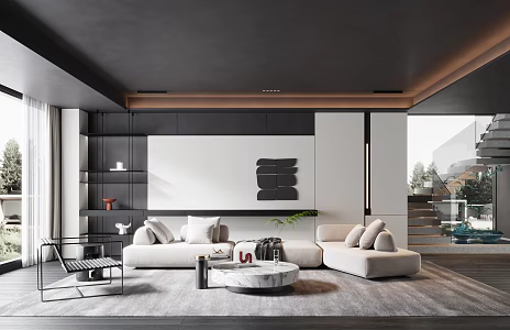 modern living room 3d model