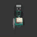Green And White Industrial Floor Cutting Machine With Cutting Blade And Wheels For Construction Work