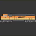 Yellow And Black Freight Locomotive Model With 4149 Number And Detailed Design