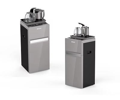 Modern Standing Electric Appliances With Kettles In Silver Gray And Black 3d model
