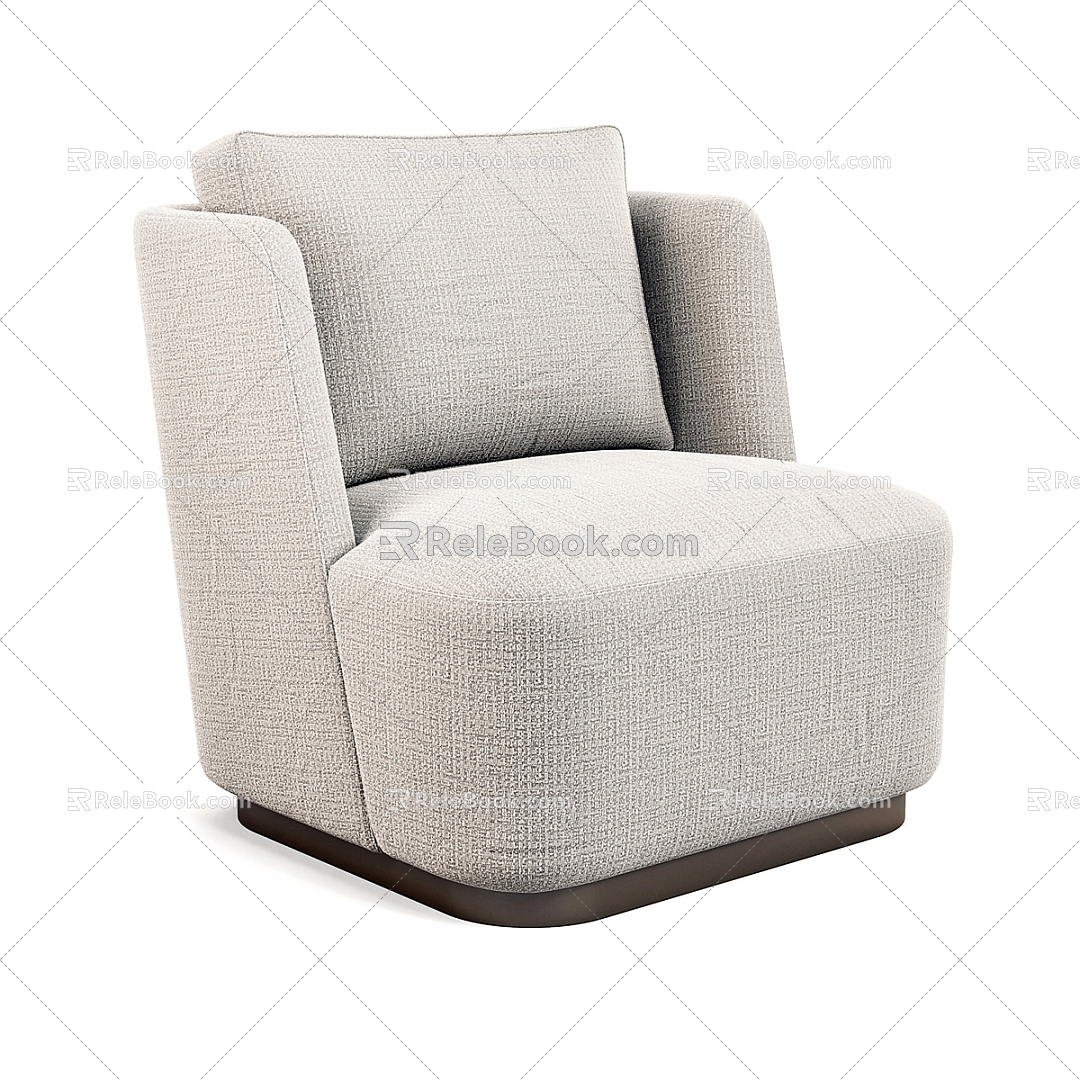 Modern Single Sofa Simple Single Casual Sofa 3d model