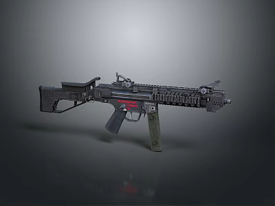 rifle semi-automatic rifle combat rifle battle rifle carbine war rifle attack rifle 3d model