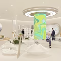 AOKANG Shopping Mall Store With Modern Curved Entrance White Facade And Interior