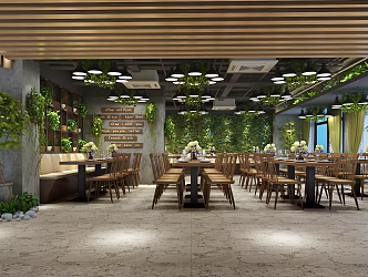 INDUSTRIAL LOFT RESTAURANT 3d model