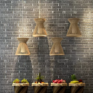 Industrial Chinese chandelier 3d model