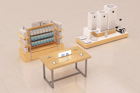 Mobile Phone Store Experience Table Accessories Cabinet Fashion Cabinet Display Cabinet Shelf Huawei Apple Xiaomi Mobile 3d model