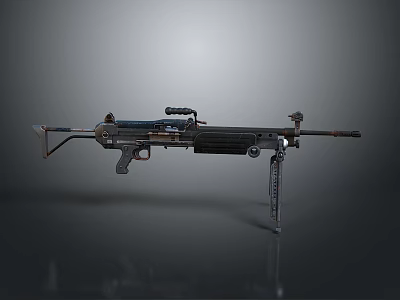 rifle semi-automatic rifle combat rifle battle rifle carbine war rifle attack rifle 3d model