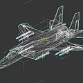 Gray Military Fighter Jet With Advanced Weapon Systems And Aerodynamic Design 3d model