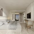 Modern Hotel Room Interior With Twin Beds Natural Light And Minimalist Decor