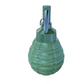 Green Military Hand Grenade Classic Design With Fuse And Safety Pin