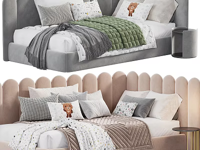 Nordic Children's Bed 3d model