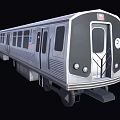 Stylish Modern Silver Subway Train With Multiple Windows And Doors Design 3d model