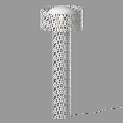 Modern Mesh Design Floor Lamp With Sleek Pole And Shade For Home Decor 3d model