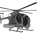 Modern Utility Helicopter With Rotor System Fuselage Landing Gear And Equipment Pods