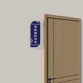 Interior Wall With Photography Salon And Fitness Area Signs Near Wooden Door