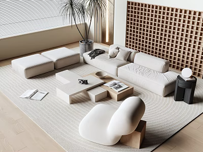 Quiet sofa tea table combination