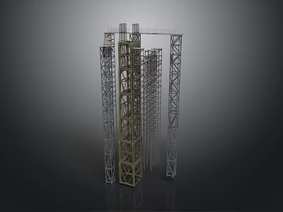 Multi Level Heavy Duty Industrial Metal Tower Scaffolding Equipment For Construction Projects 3d model