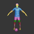 Manchester City Football Player In Light Blue Jersey Standing With Football On Black Background