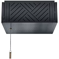 Elegant Modern Black Faucet with Geometric Pattern Hanging from Perforated Ceiling Structure 3d model
