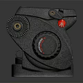 Adjustable Black Furniture Base Featuring Red Green Buttons And Gear Structure