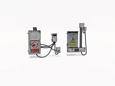 Old distribution box 3d model