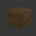 Sturdy Wooden Storage Box With Square Shape And Top Planks For Home Organization
