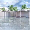 Modern gallery pavilion landscape gallery landscape pavilion landscape structure landscape sketch landscape architecture 3d model