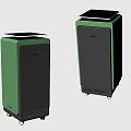 Two Green And Black Daily Electrical Appliances With Display Screen And Wheels