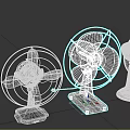 Air Conditioner Fans With Various Designs And Colors For Home Cooling And Decorative Use