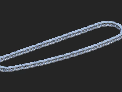 Durable Stainless Steel Hardware Chain with Strong Interlocking Links for Industrial Use 3d model