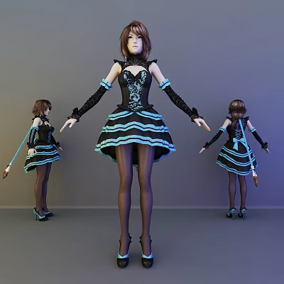 Modern game character beauty character 3d model Modern game character beauty character 3d model