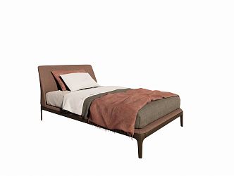 Modern Single Bed 3d model