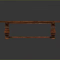 Classic Mahogany Long Table With Carved Legs Stretcher Base And Smooth Surface