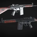 G3 Automatic Rifle Submachine Gun Machine Gun Machine Gun Semi-automatic Rifle Assault Rifle Firearms Low Face Number Low Model Simple Model Game Movie and TV Level Realistic 3d model