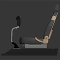 Ergonomic Industrial Seat Furniture With Control Lever Safety Belt And Sturdy Metal Base