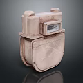 Rusty Vintage Gas Meter Device With Analog Display And Metal Body