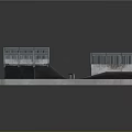 Modern Urban Skatepark Featuring Concrete Surface Different Shaped Ramps And Platforms