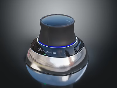 Dreamaxion Electronic Appliance With Silver Black Design And Blue Top Ring Light 3d model