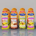 ARIS Brand Beverage Bottles With Various Flavors Displayed On Gray Background