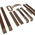 Diverse Styles Of Modern Handles With Decorative Patterns And Metal Materials