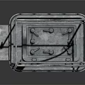 Metal Storage Rack With Curved Top And Platform Base Structure