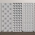 Modern White Room Dividers With Various Grid Patterns For Interior Decor 3d model