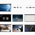 Modern projection curtain projection equipment 3d model