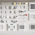 Different Types Of Air Conditioner Vents With Round Square And Grille Designs