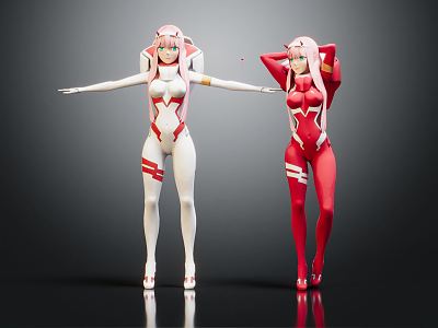 Modern Game Character Cartoon Girl Cartoon Characters 3d model