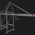 Industrial Gantry Crane with Metal Frame and Long Boom for Cargo Loading Operations