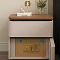 Modern Wood Top Nightstand With Hidden Built In Safe For Secure Bedroom Daily Storage