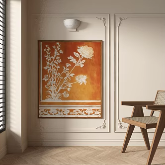 Middle Ancient Abstract Decorative Hanging Paintings 3d model