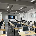 Modern Classroom Computer Classroom Computer Classroom Reading Room Desk and Chair Combination 3d model